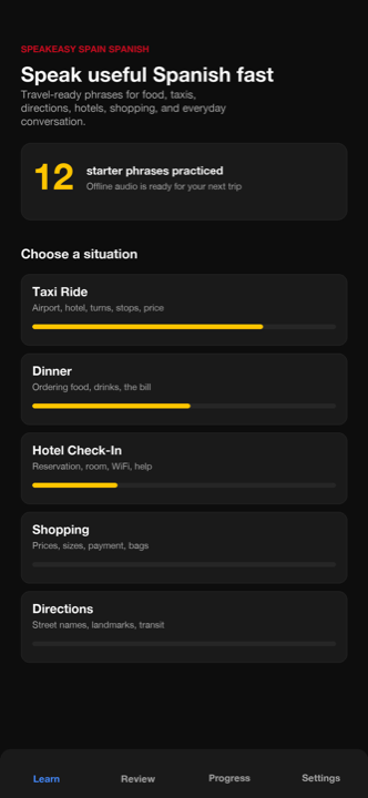 SpeakEasy app screenshot