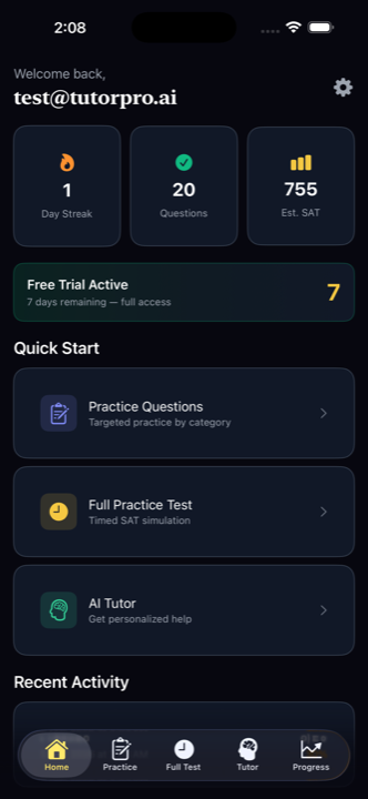 TutorPro app screenshot